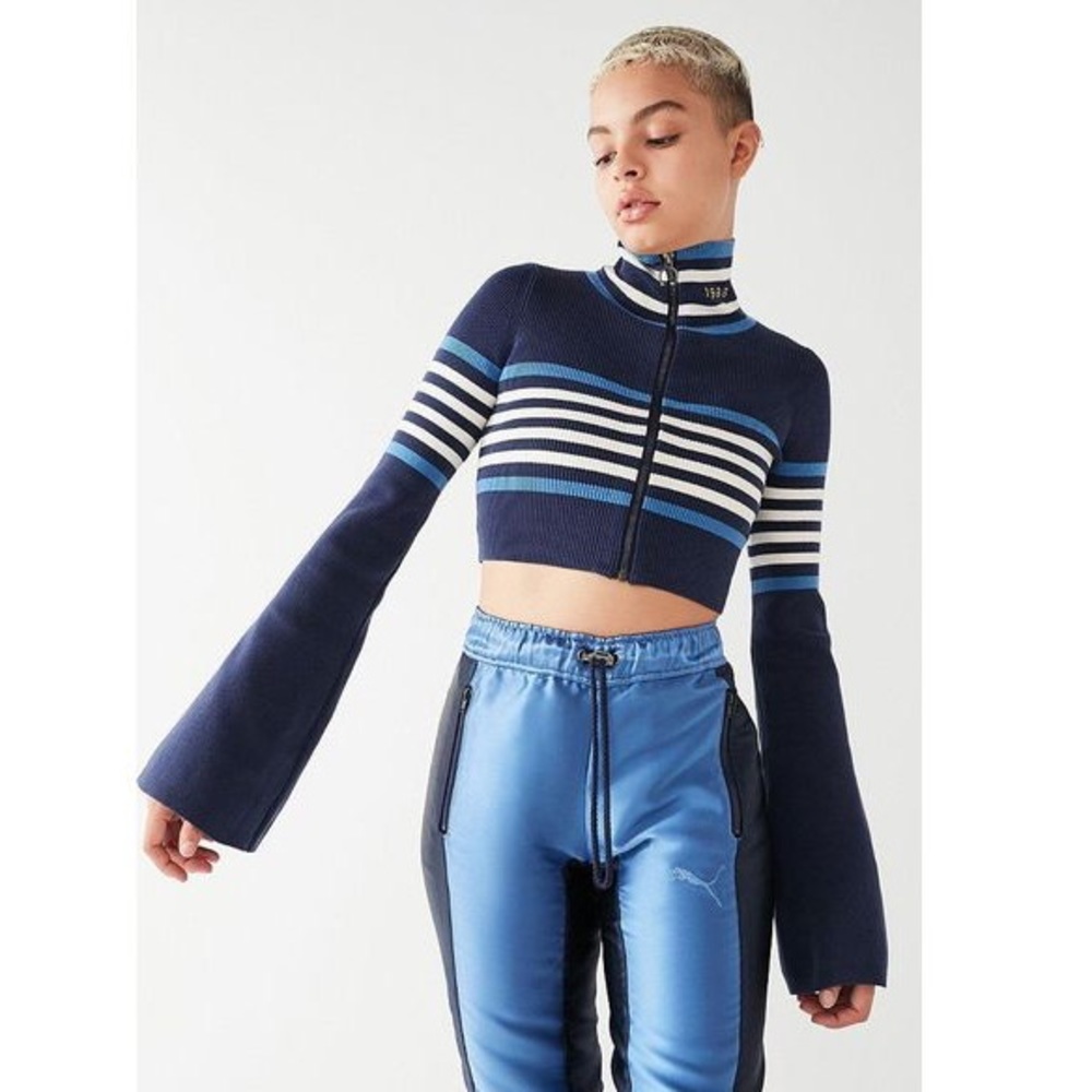 Fenty x Puma Cropped Bell Sleeve Zip Turtleneck
